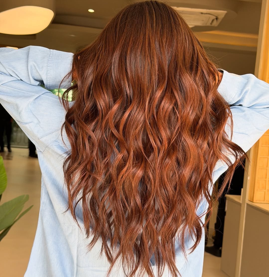 Hair colour and balayage treatment at luxury salon Gurgaon